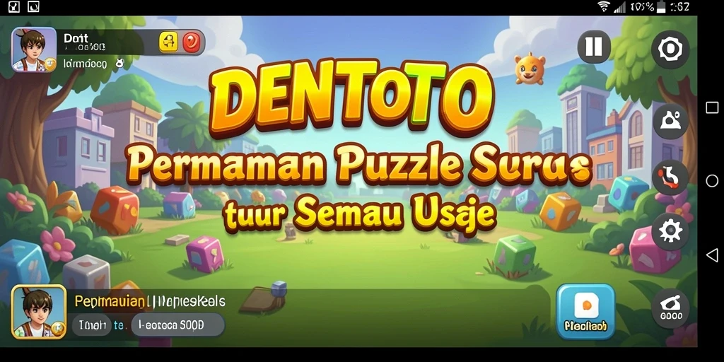 Screenshot gameplay DENTOTO menampilkan potongan Puzzle yang menarik.