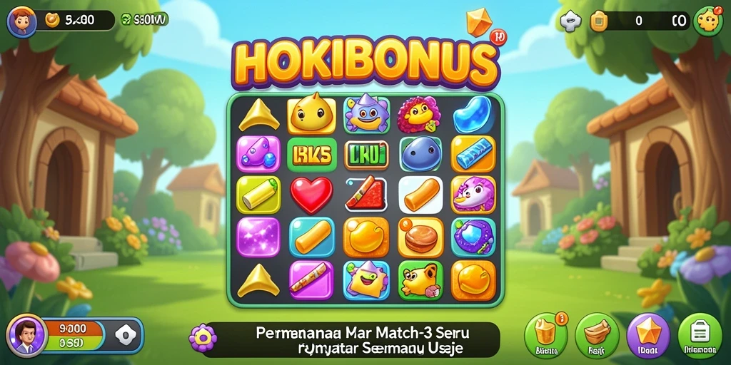 Tampilan gameplay seru HOKIBONUS pada momen mencocokkan objek.