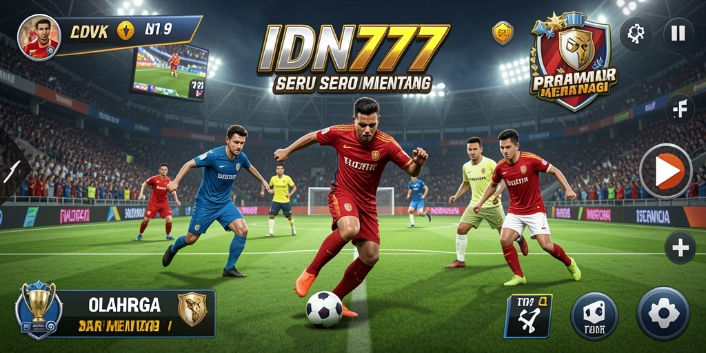 Screenshot IDN777 menampilkan pemain dalam aksi saat bertanding di lapangan.
