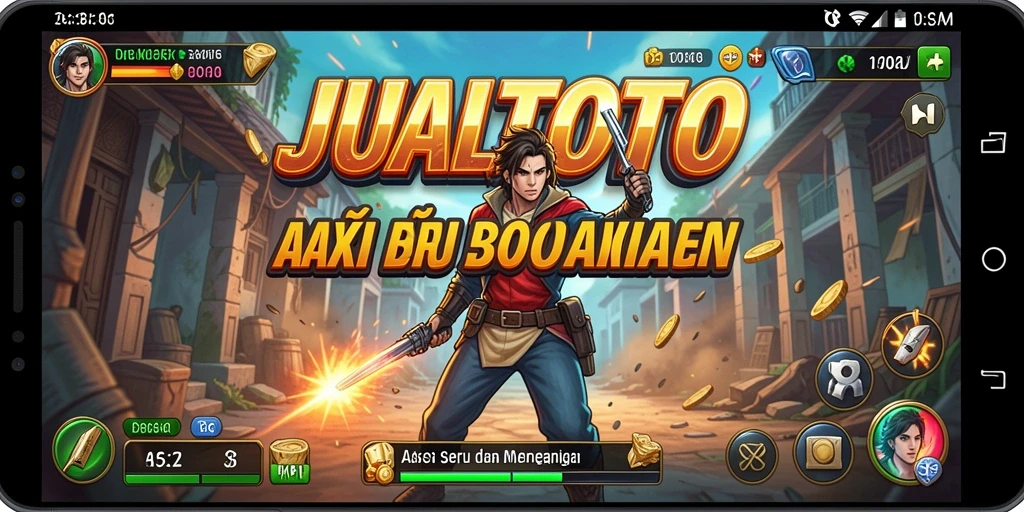 Screenshot menampilkan aksi seru dalam JUALTOTO saat bertarung.