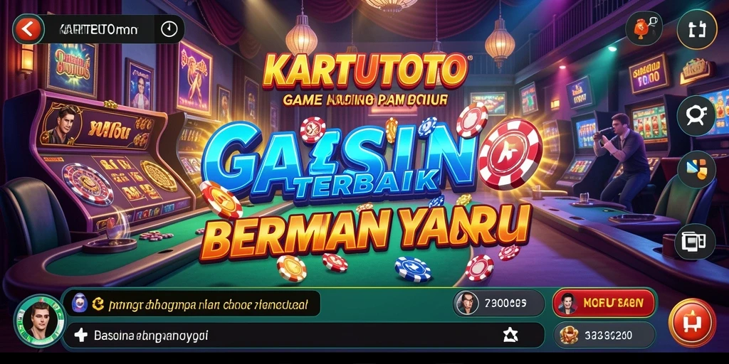 Screenshot KARTUTOTO menunjukkan tampilan permainan kasino yang menarik.