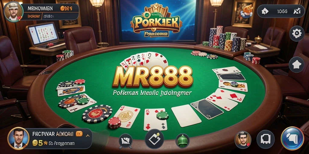 Tampilan permainan Poker seru di MR888 dengan grafik menawan.