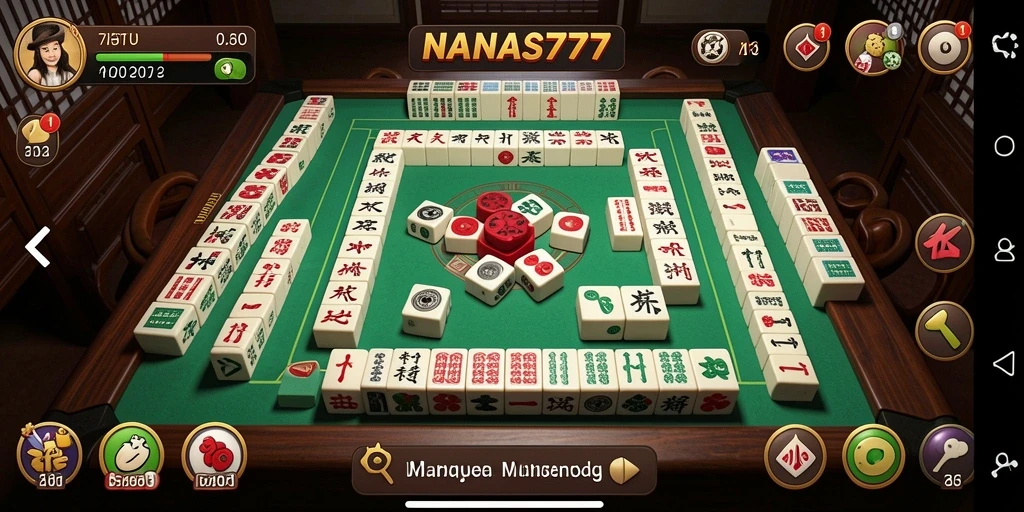 Tampilan permainan Mahjong yang seru di NANAS777.