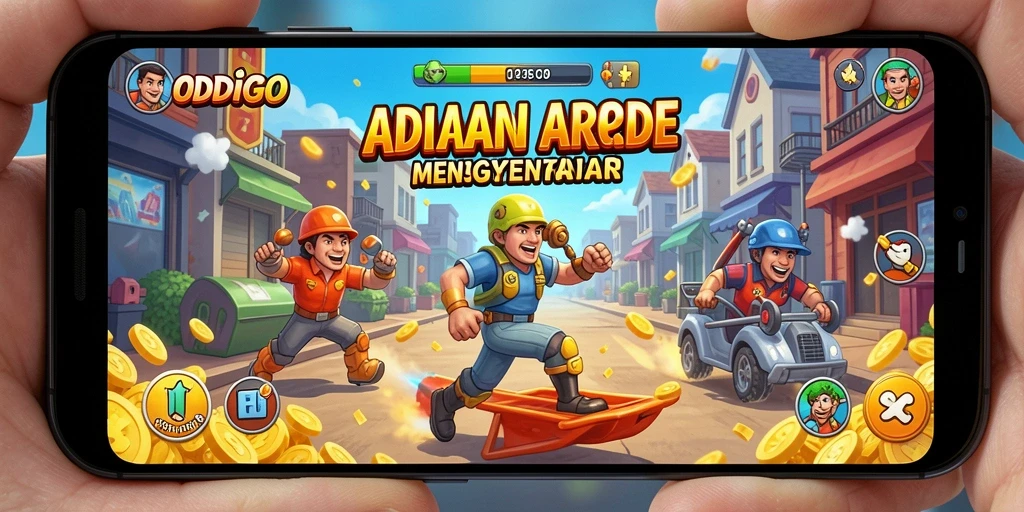 Tampilan menegangkan dari gameplay ODDIGO yang penuh aksi.