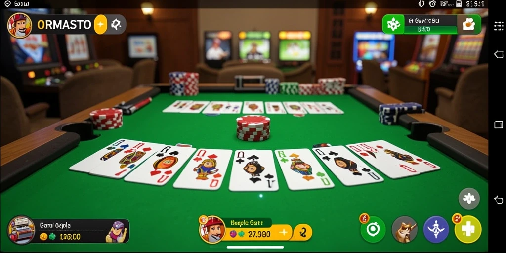 Tampilan gameplay ORMASTOTO dengan suasana Gaple yang seru.