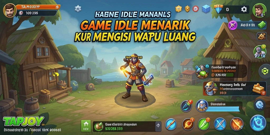 Tampilan intuitif dan gameplay yang menarik dalam TAPJOY.