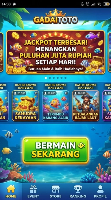 Tampilan utama aplikasi gadaitoto yang intuitif dan mudah digunakan.